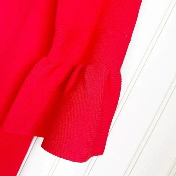 Ted Baker Size 4 Orange Tynia knitted Rib Detail Dress - Picture 6 of 7